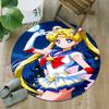 1pc Sailor Moon  Carpet, Round Rug, Comfortable, Suitable for Entryways, Living Rooms, Office, And Bedrooms, Christmas Decoration