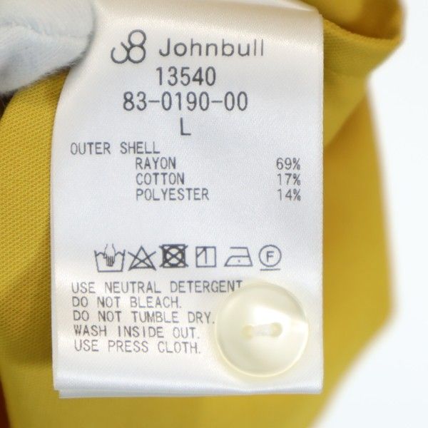 unused Johnbull Long sleeve Embroidery shirt L mustard embroidery Men's Used