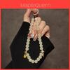 Portable Pvc Handcrafted Phone Lanyard With Peace And Joy Beads For Men And Women