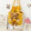 Cute Little Bear Doll Soft Nylon Tote Bag Shoulder Bag For Girls Daily Use