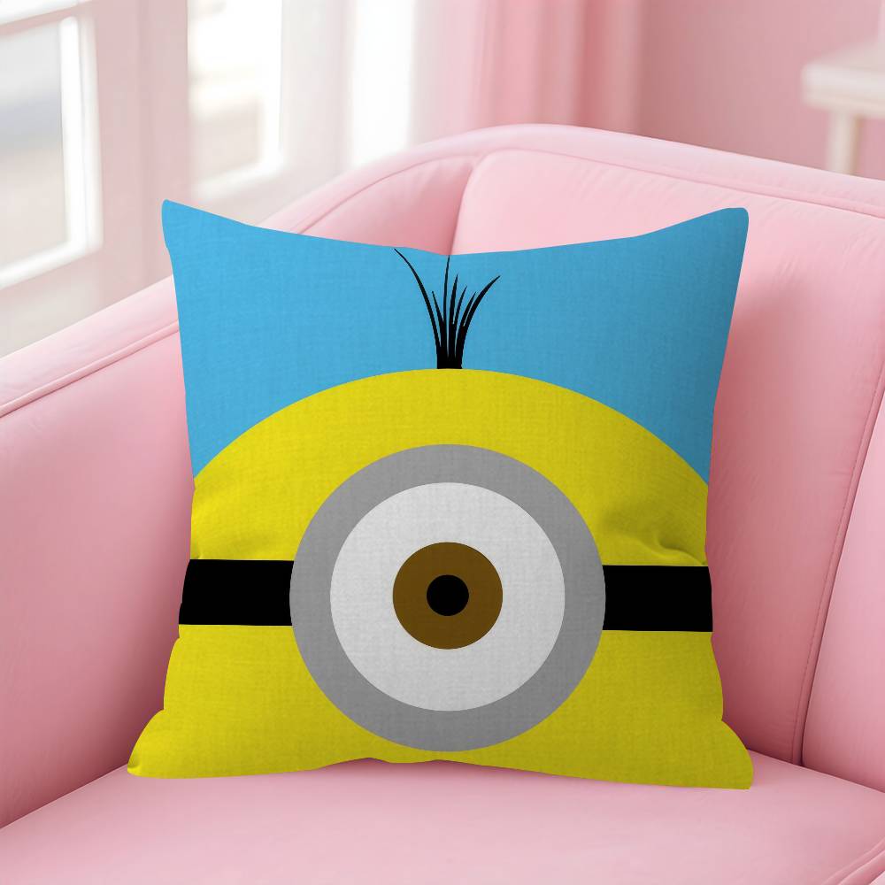 Personalized Pillow Cover Kids Bedroom Wild Party Decor Pillowcase Kid Birthday Shower Gift Cute Banana Cartoon-M-Miniones