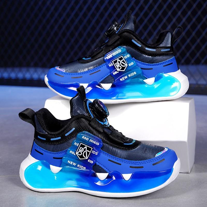 Boys Sports Shoes Cotton Shoes Medium and Older Children 2025 Children Boys Winter Rotating Dad Shoes Velvet Buckle New Two Cotton