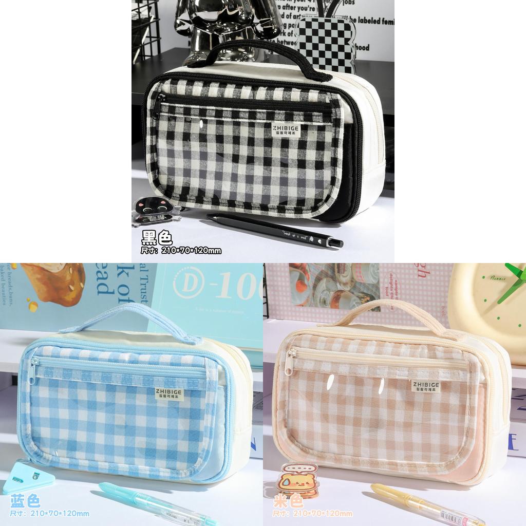 Style Fabric Pen Case With Portable Design For Stationery Organization