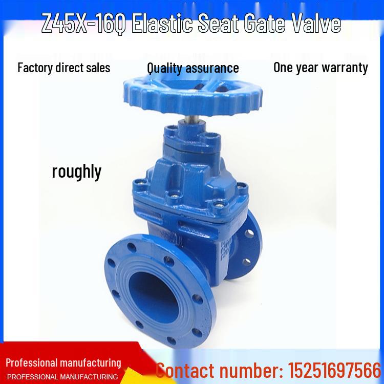 Z45X-16Q Ductile Iron Rising Stem Flanged Gate Valve with Soft Seal Elastic Seat for Fire Hydrant and Sewage Applications