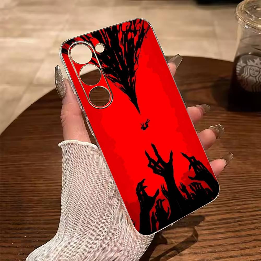 Hot anime-Black-C- Clover Clear Soft Silicone Phone Case for Samsung Galaxy A71, A70, A52, A51, A40, A30