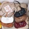 Pu Leather Buckle Armpit Bag Vintage Spicy Girl Handbag Retro Y2k Shoulder Bag  Female