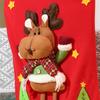Christmas Chair Cover Snowman Santa Claus Elk Deer Chair Cover Christmas Table Decoration Dining Chair Cover Xmas Party Supplies