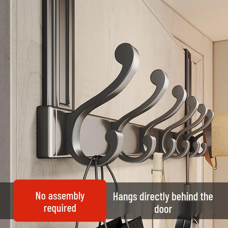Space Aluminum Over-the-Door Hook Rack