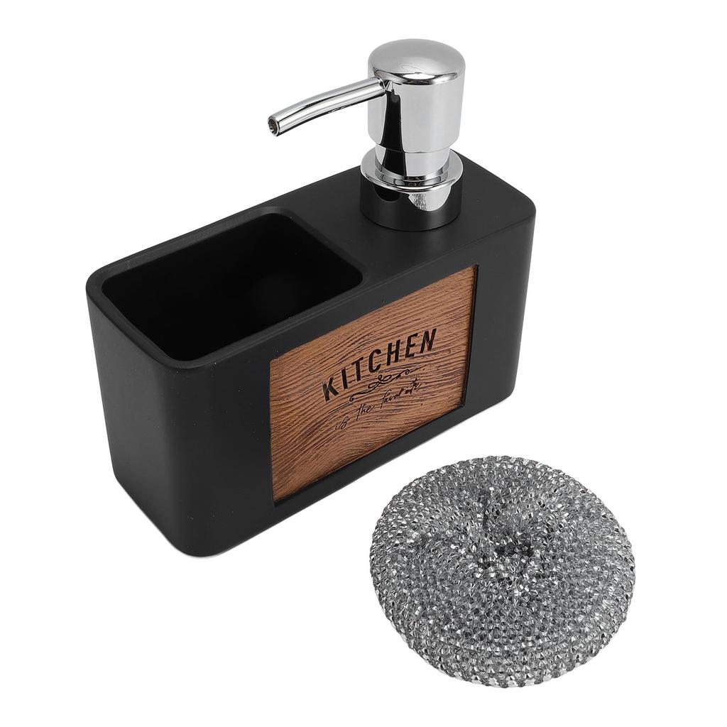 Spülmittelspender Harz ABS Küche Flüssigseifenspender mit Spülbürste für Zuhause Küche