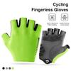 INBIKE Neue Fahrradhandschuhe Reflektierende Streifen Atmungsaktives Netz MTB Rennrad Handschuhe Gepolsterte Handfläche zum Radfahren Stoßdämpfung