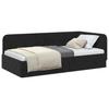 L Shaped Corner Bed Frame Black 90 X 190 Cm Velvet