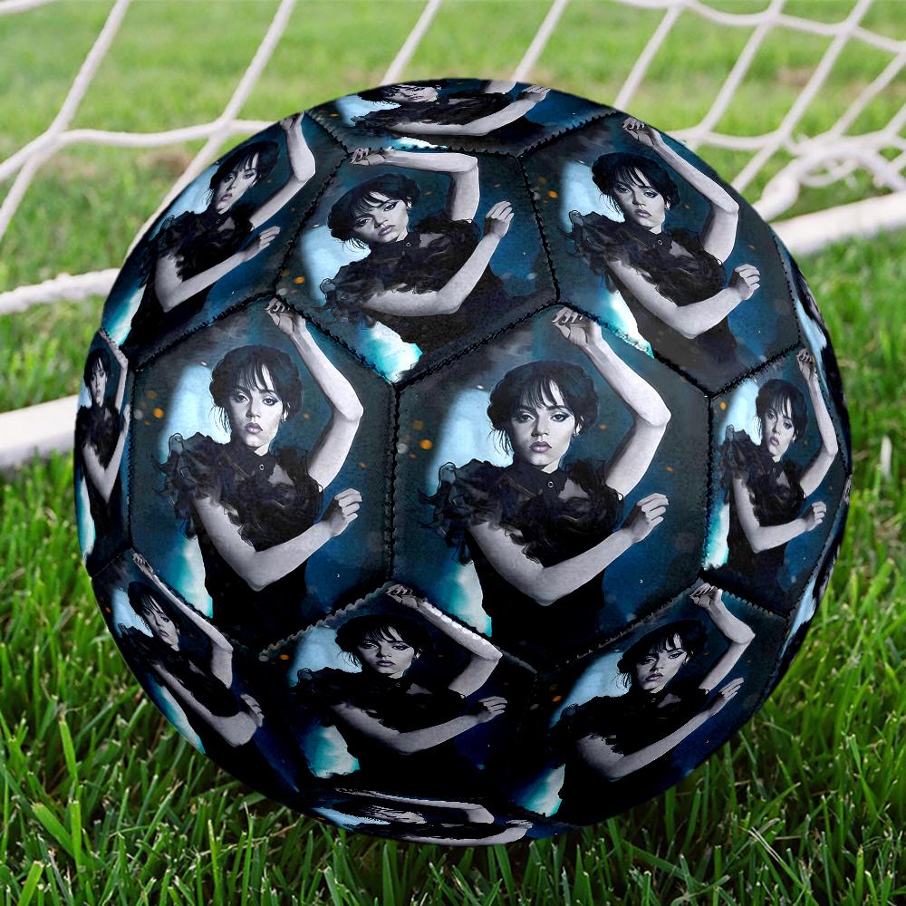 Wednesday Theme Size 5 Soccer Ball, Suitable for Both Indoor and Outdoor Matches, a Gift Suitable for Everyone.
