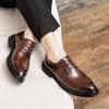Business Dress Leather Shoes Men's Casual Shoes Soft Sole British Groom Wedding Men's Leather Shoes One Piece