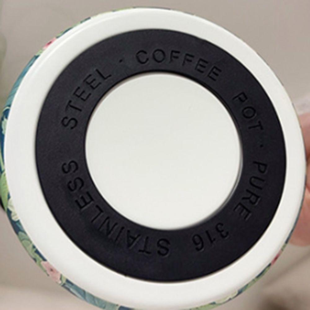 1000ml Floral Tea Kettle Stainless Steel Stewed Teapot Drinkware Insulated Carafe Office