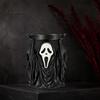 Dark Aesthetic Candle Base Halloween Grim Reaper Holder, Spooky Screaming Ghost Candlestick Tealight Unique Holiday Gift Table Centerpiece for Indoor