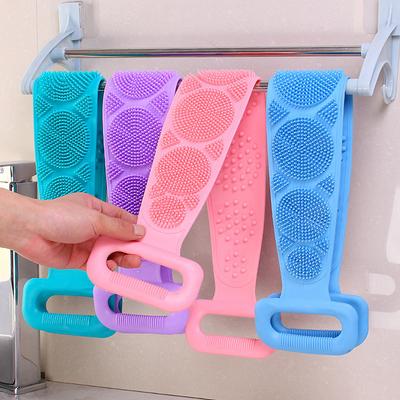 Bathroom Shower Back Brush Bath Body Silicone Brush Scrub Body Exfoliating Sponge Brush Scrub Clean Tool Stain Removal Bath Belt
