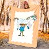 Coperta in Flanella di Pippi Calzelunghe Morbida Calda per Tutte le Stagioni, Design per Campeggio, Viaggio in Auto, Escursionismo Divano, Letto, Ufficio Regalo Perfetto per Feste