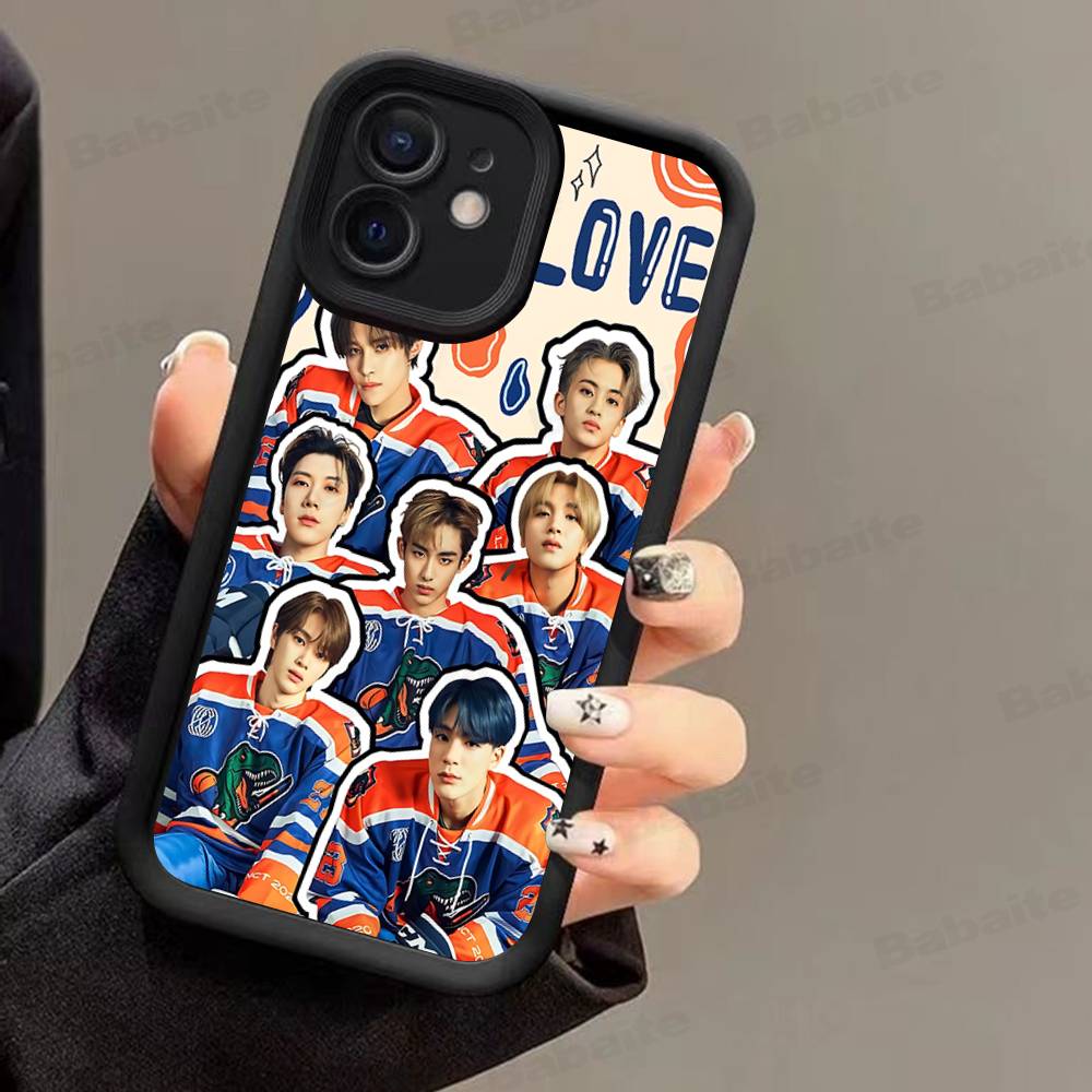 Band N-NCT MUSIC Für IPhone 17 Pro Max 16 15 14 13 12 11 Plus Schwarze Weiche Handyhülle
