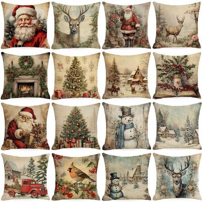 Weihnachts-Kissenbezug Büro-Sitzkissen Zuhause Nachttisch-Kissenbezug