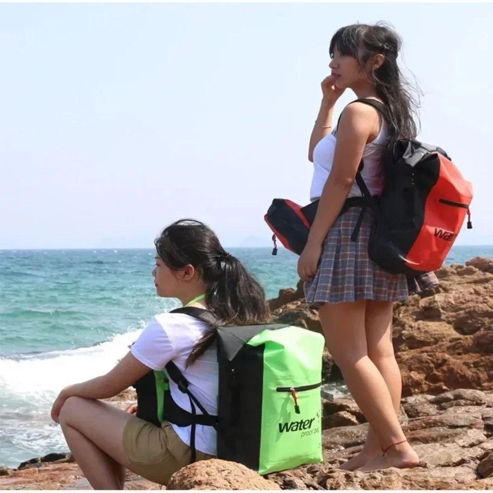 Dry Storage Bag Swimming Backpack Large Capacity Rafting Bucket Bag  River Trekking