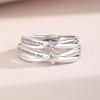 Korean Style Möbius Couple Rings: 999 Sterling Silver Matching Set