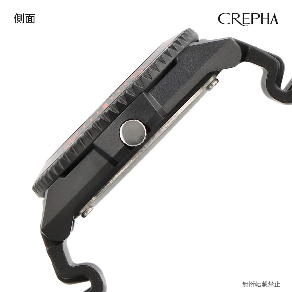 CREPHA Suitable for Quiet Second Japanese Quartz Rotating Bezel 10 ATM Water Urethane 20mm Band Suitable for High School and Junior High School