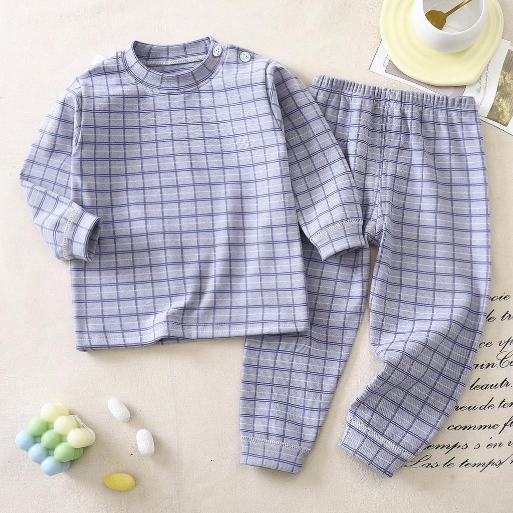 Pijama Térmico de Terciopelo para Niños: Pijama Cálido Otoño/Invierno para Niños y Niñas - Conjunto de Camiseta y Pantalones