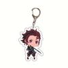 Acrylic Anime Keychain Kamado Tanjiro Nezuko Agatsuma Zenitsu Student Bag Charm Pendant Cosplay Accessories Gift