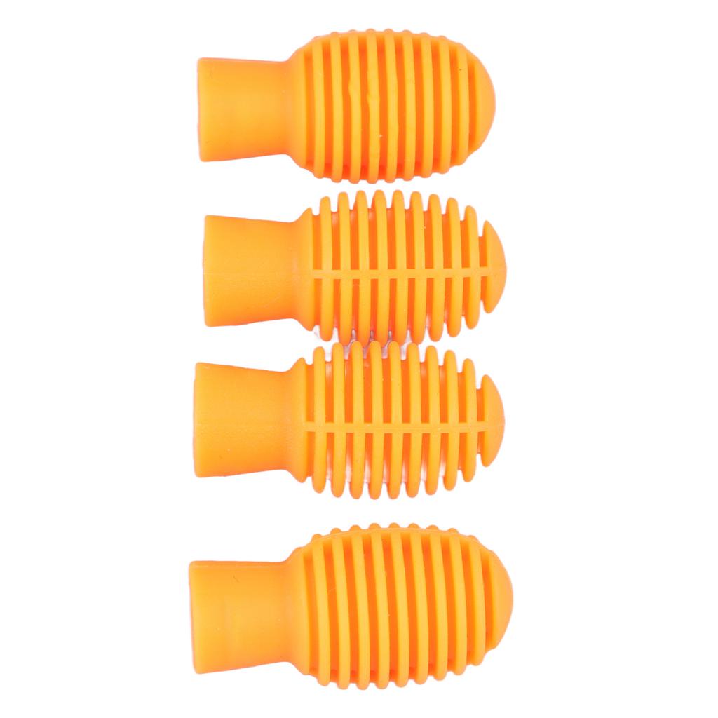 4Pcs Drumstick Silent Tip Silicone Drum Stick Dampener Mallet Mute Tip Instrument Accessory Orange