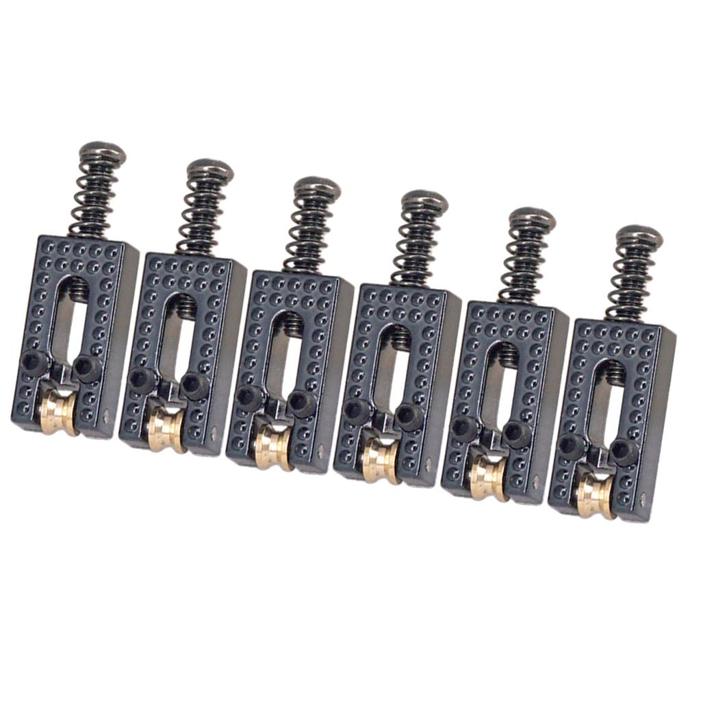 Electric Guitar Bridge Saddle Zinc Alloy Locked String Roller Saddle Accessory Replacement for Electric Guitar Parts