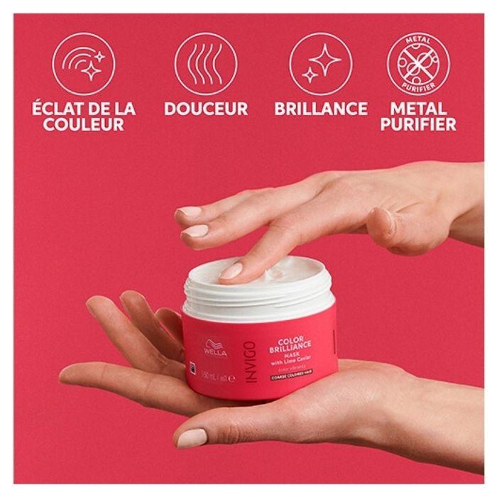 Maske - Wella Professionals - Invigo Color Brilliance - 500ml - Coloriertes Haar - Sofortiger Glanz