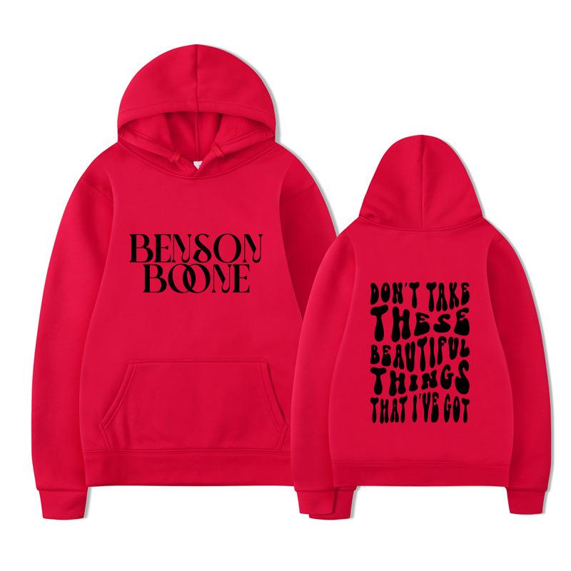 Benson Boone Hoodie Men Women Sweatshirt Print Unisex Streetwear Hip Hop Style Autumn Winter Fashion Tops Clothes
