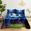 Ensemble de draps de lit de football Cartoon Imprimé numérique Polyester Drap plat et taie d'oreiller 2/3 pièces Literie pour garçons adolescents enfants