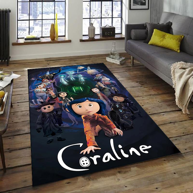 1pc C-Coraline (3) Design Area Rug - Non-Slip, Soft & Cozy Floor Mat for Living Room, Bedroom, Office - Indoor/Outdoor Decorative Carpet