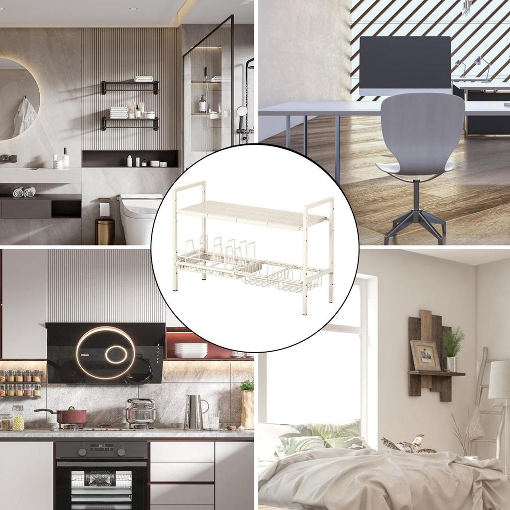 Under Sink Organizer Kitchen Multi-Purpose Storage Organizers Double Layer Sturdy Expandable Rack For Pan Home Cabinet Dish