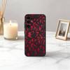 Beautful Black L-lace Print Phone Case For Samsung S25,S24,S21,S22,S23,S30,Ultra,S20,Plus,Fe,Lite,Note,10,Black Cover