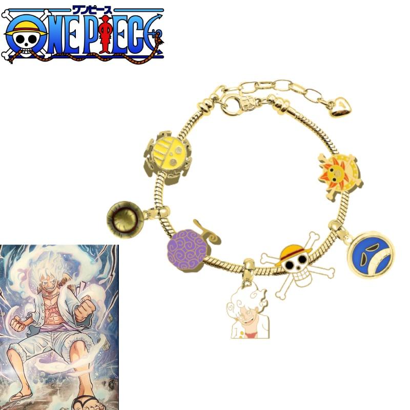 Högkvalitativ Legering En Del Luffy Panja Dora Metallpärlarmband Grossist