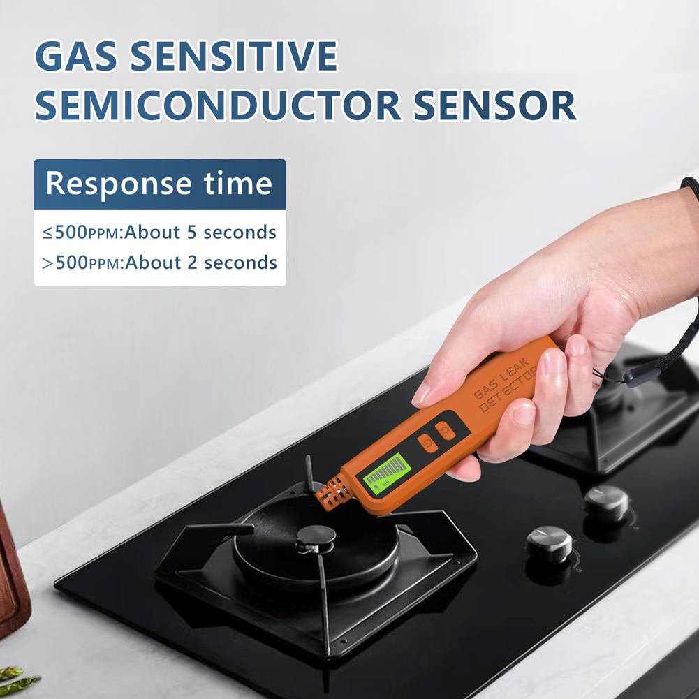 Gas Leak Detector with Audible & Visual Alarm Portable Gas Sniffer Combustible Gas Detector for Home Kitchen RV