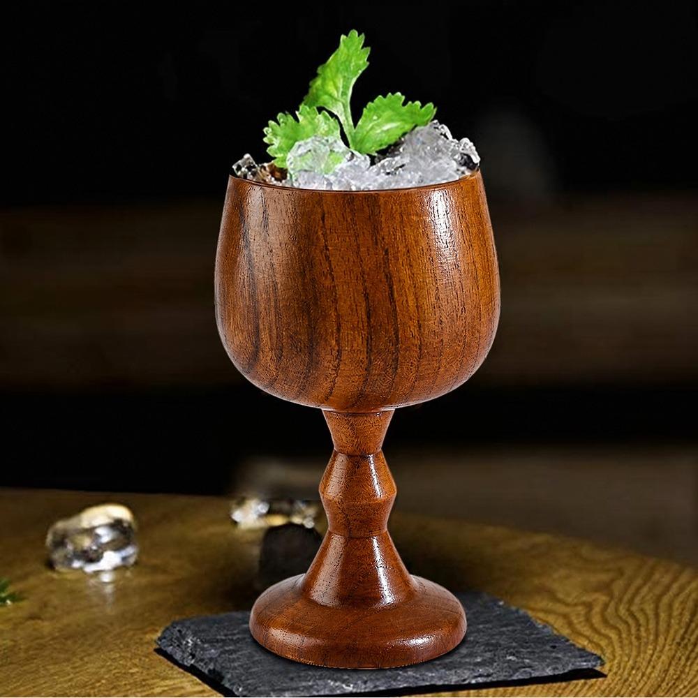 

Solid Wood Wooden Wine Goblet Hand-made Jujube Wood Wooden Drinking Cup Wooden Mug Drinking Wine