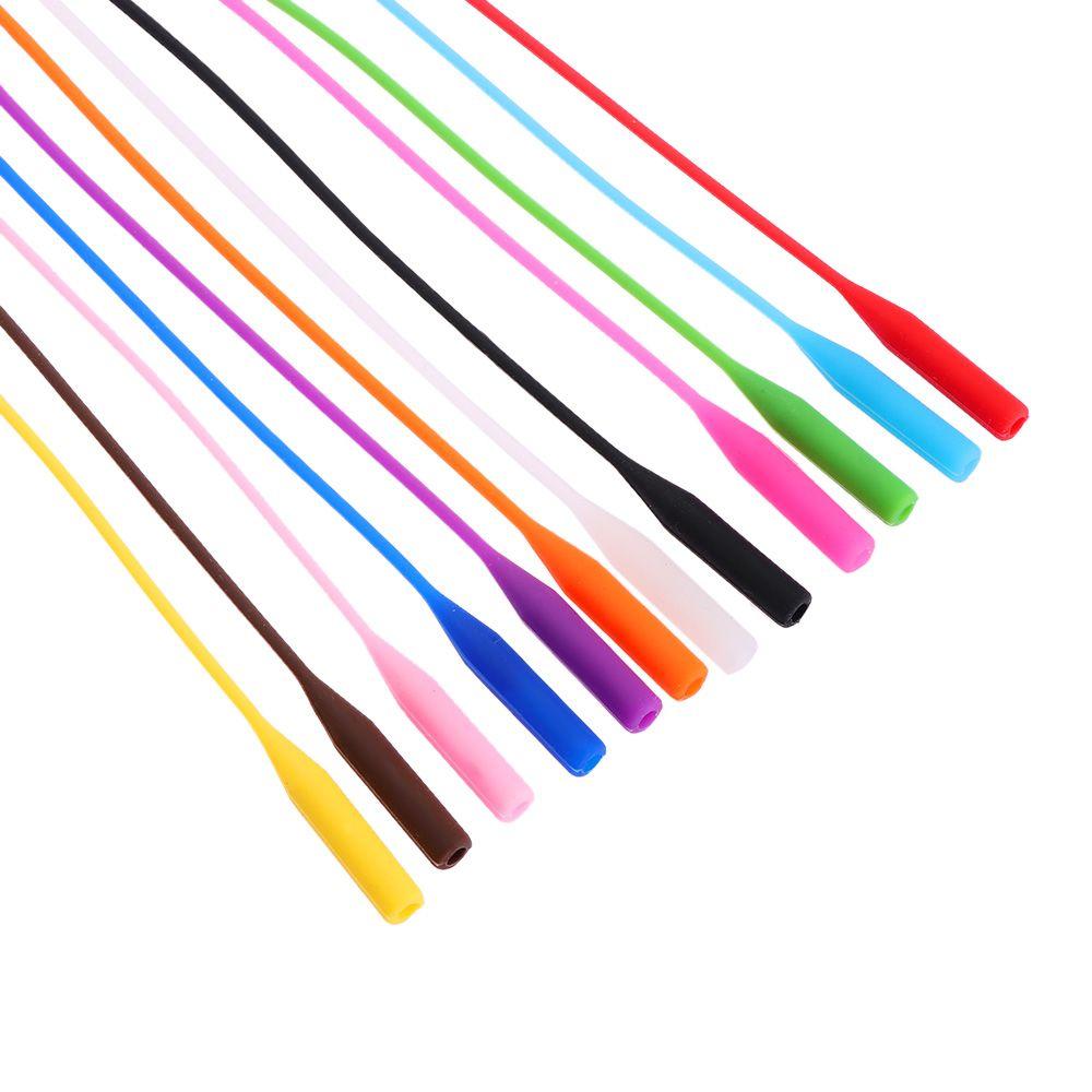 2pcs 12 Colous High Elastic Holder Band Silicone Eyeglasses Straps Anti Slip Glasses Chain Sunglasses String Ropes