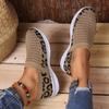 New Spring 2025 leopard print woven mesh casual sports single shoe for women