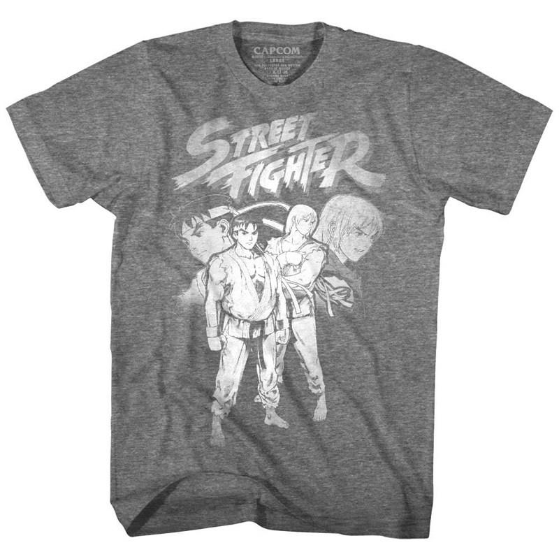 Pop Summer Street Fighter (1990s) Champion Street Fighter Video Game Character Printable Unisexs ShortSleeved TShirt