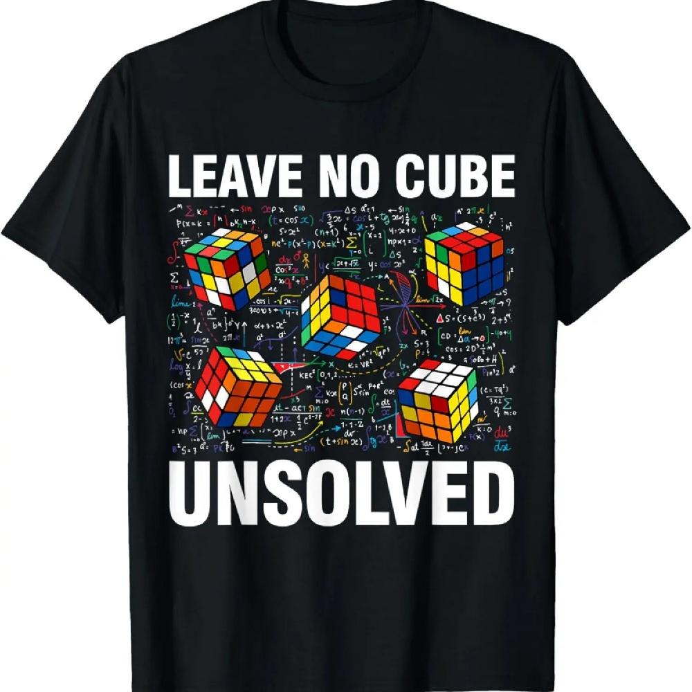 

Leave No Cube Unsolved Funny Speed Cubing Math T-Shirt XXXXXL чёрный