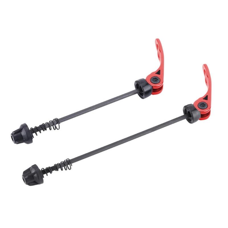 2 Pièces Axes de Roue de Vélo Haute Résistance Ensemble Axes à Blocage Rapide de Vélo Broche Levier Vélo de Montagne Route Moyeux de Roue Broche