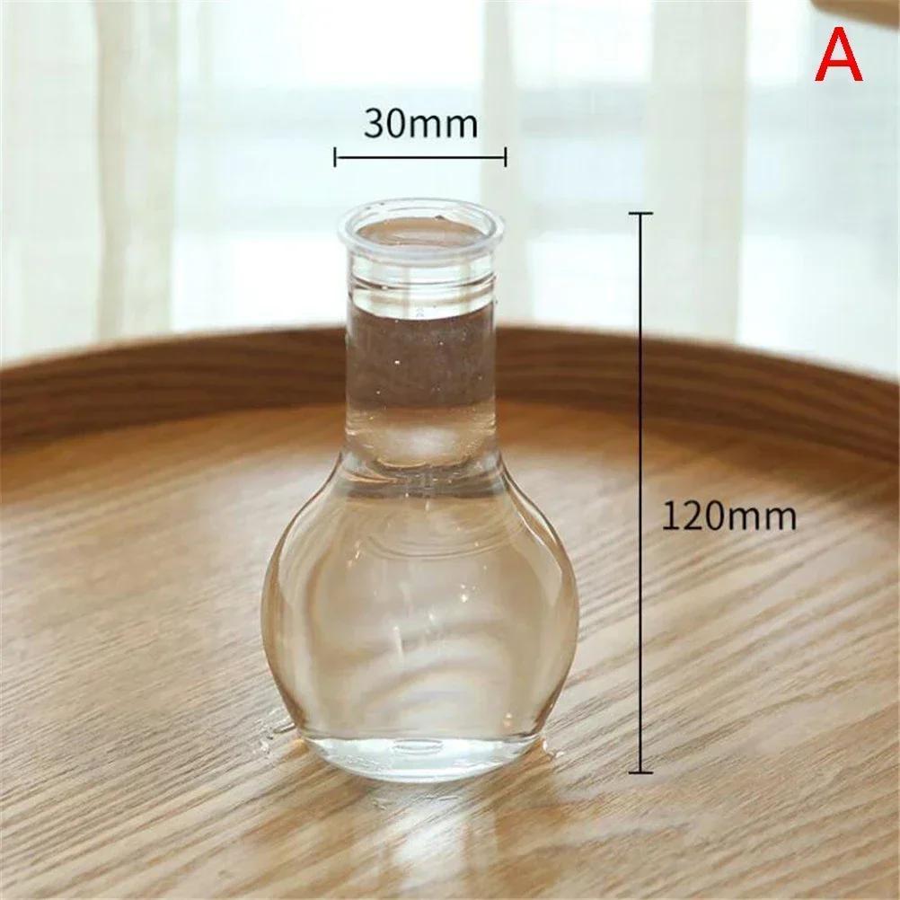 Small Vase for Centerpieces Flower Plastic Bud Vases Rustic Mini Clear Vase Unique Shapes for Wedding Dinning Home Decoration