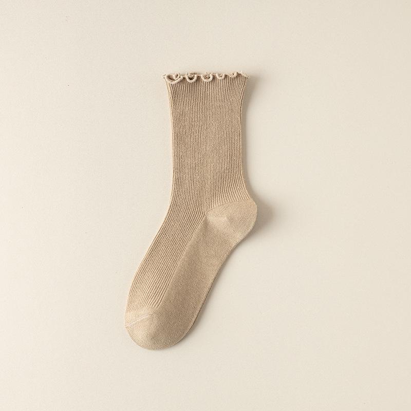 "Women's Cute Japanese Lace Cotton Socks: Spring/Autumn Thin Style, JK College Look"