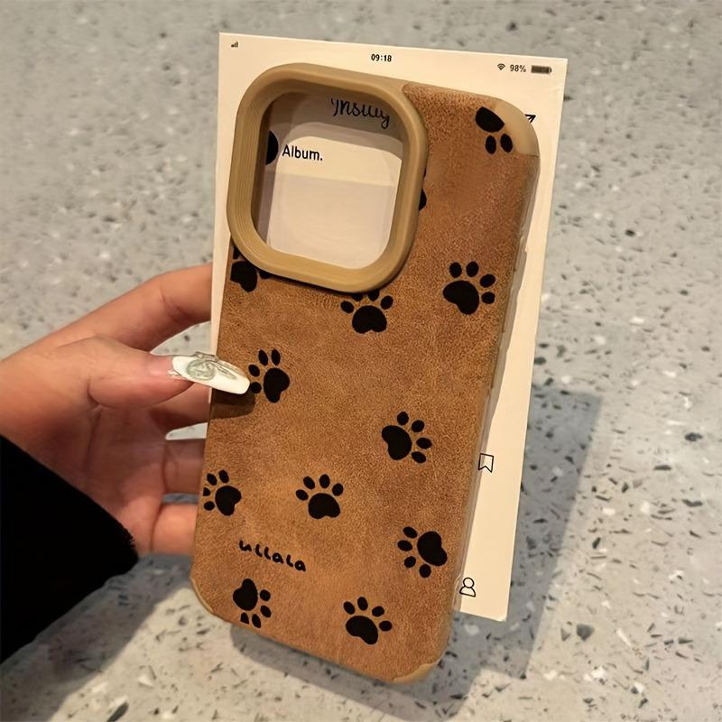

Puppy Footprint Suede High Value Fashion Phone Case For iPhone 17 16 Pro Max Cases iPhone 15 14 Plus 13 12 11 XS XR 17 Air Cover For iPhone XS Max