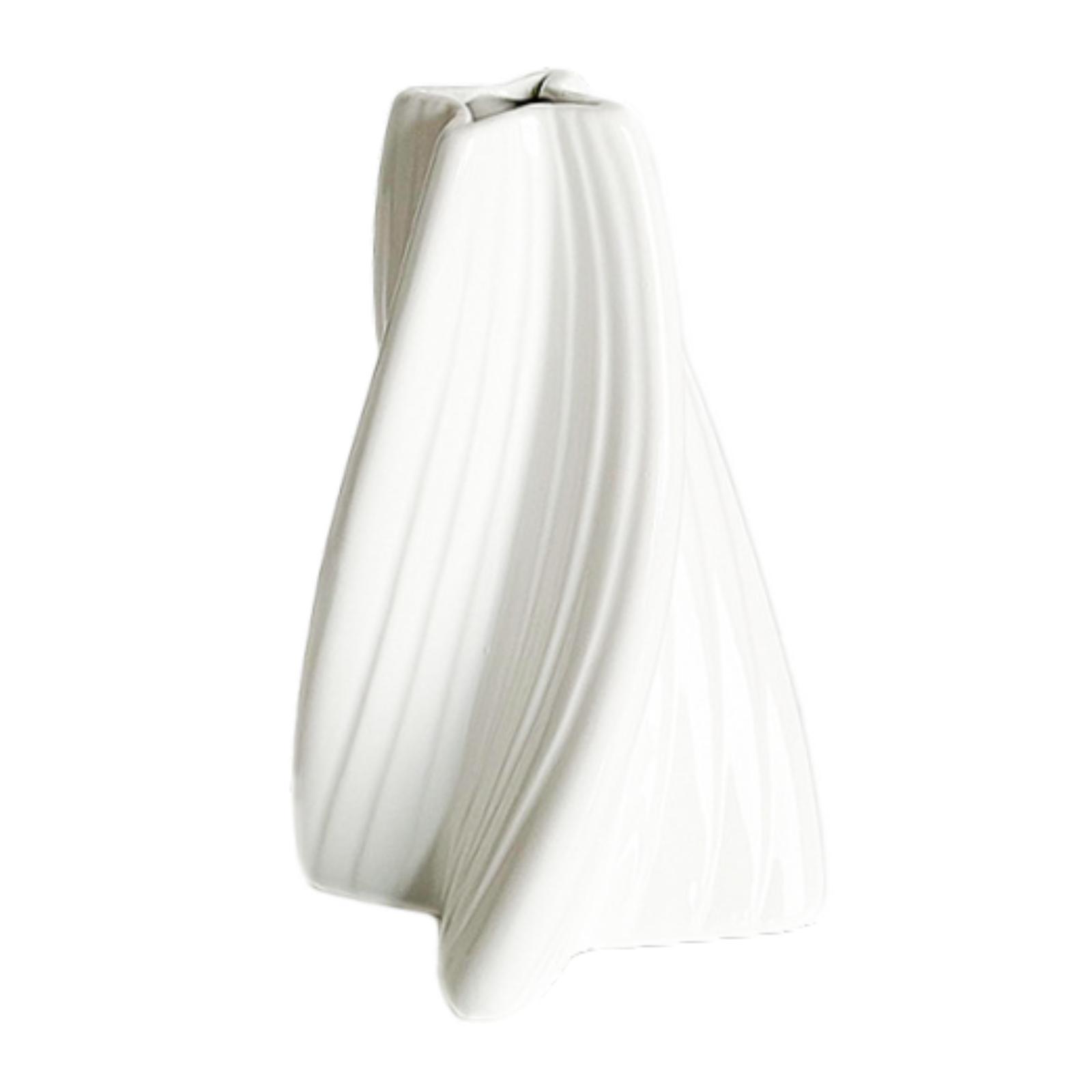 

Ceramic Vase Unique Nordic Style Desktop Vase for Living Room Bedroom Office білий