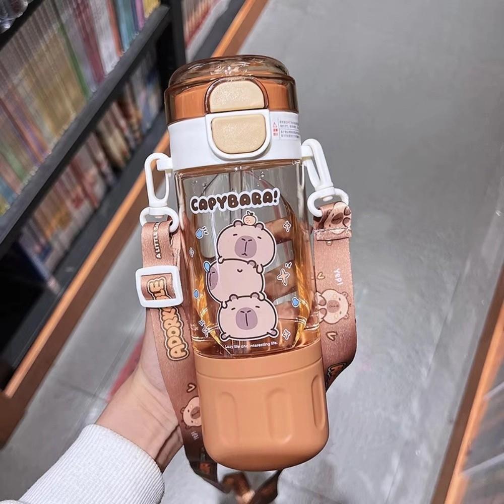 Leak Proof Cartoon Water Bottle Portable Drink Bottle Lightweight Plastic Water Cup  Daily Use