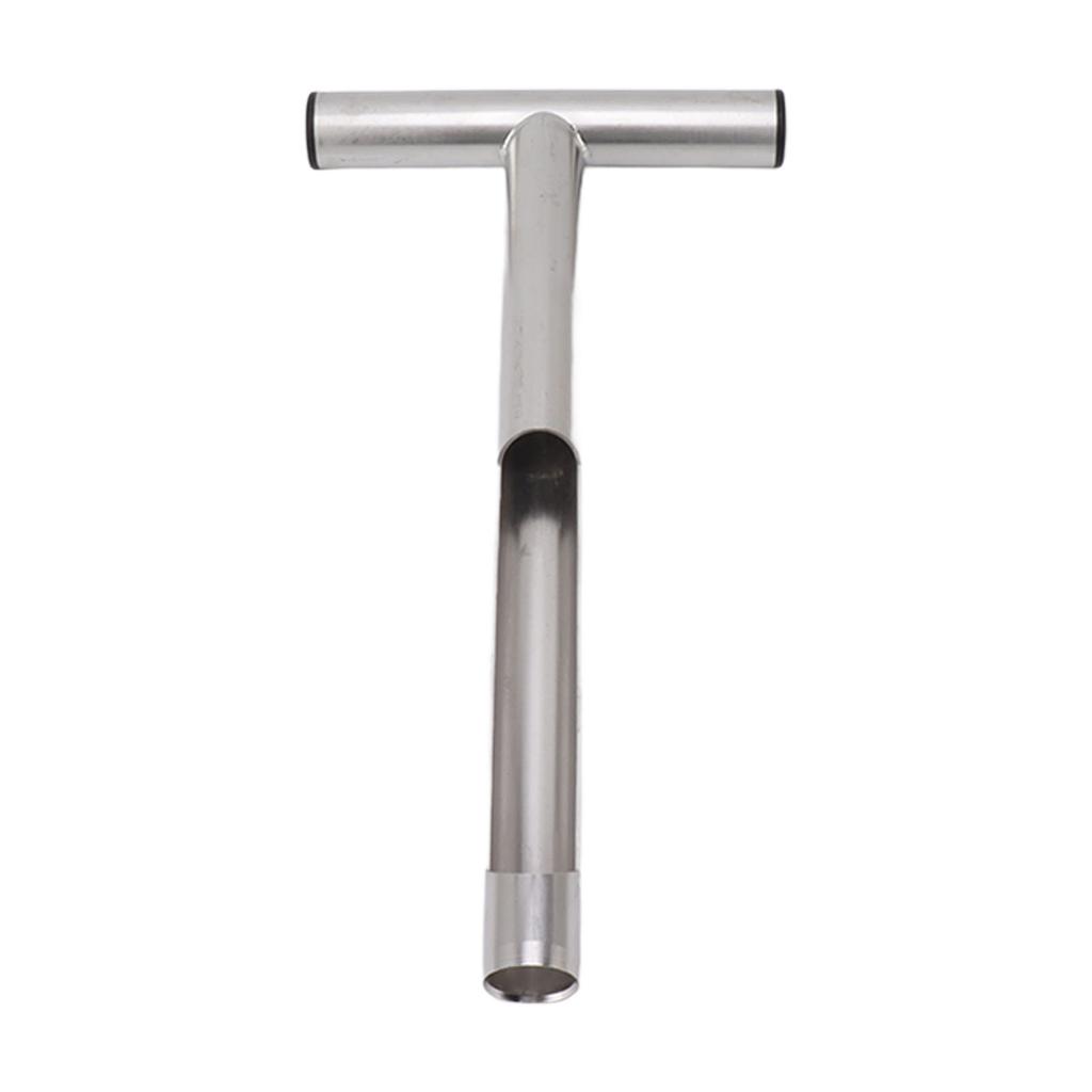 Bodenprobenehmer Sonde 304 Edelstahl Tragbarer T-Griff Bodenprobennahme Werkzeug für Bauernhof Garten Rasen 12 Zoll